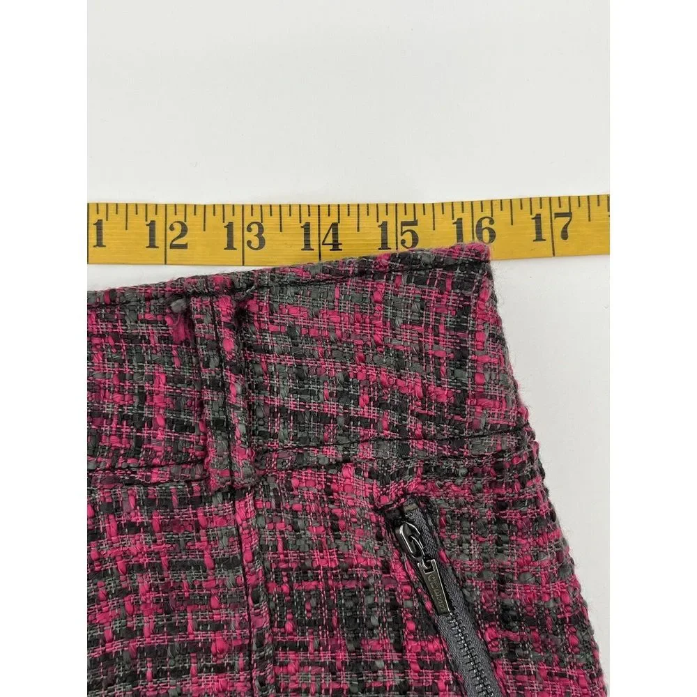 Guess Tweed Lined Mini Skirt Pink 29